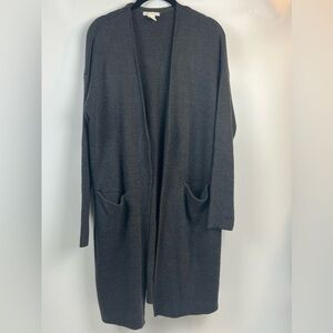 36” dark gray open front cardigan. Size M. From H&M. Like new condition.